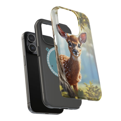 Whimsical Fawn in a Sunlit Forest MagSafe iPhone Case