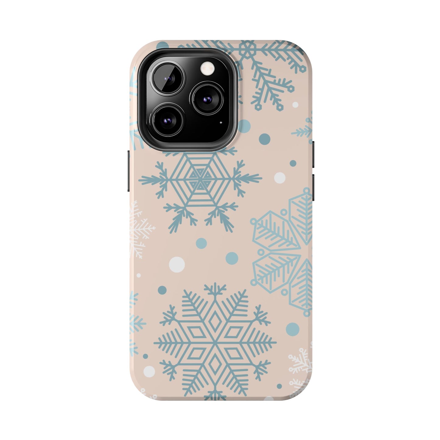 Winter Snowflakes iPhone Case – Shockproof, Smooth Matte Finish, Dual-Layer Protection