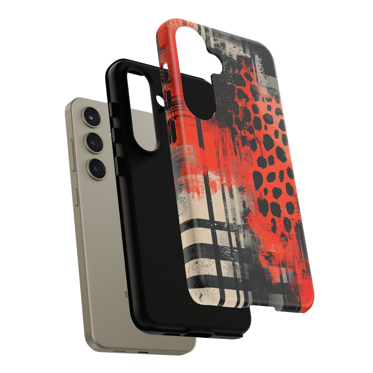 Cheetah Plaid Case – Red & Black Pattern