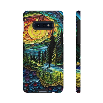 Radiant Forest Sunset Samsung Galaxy Case – Artistic Landscape Design