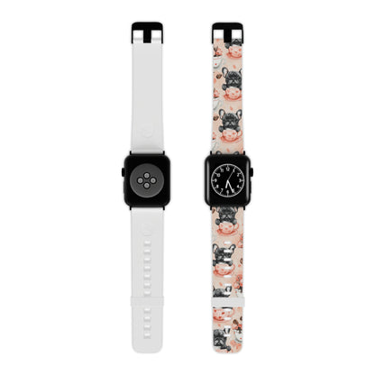 French Bulldogs in Heart Apple Watch Band