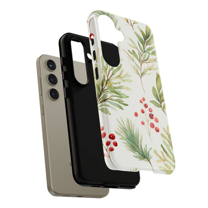 Winter Greenery & Berry Watercolor – Samsung Galaxy Series Case