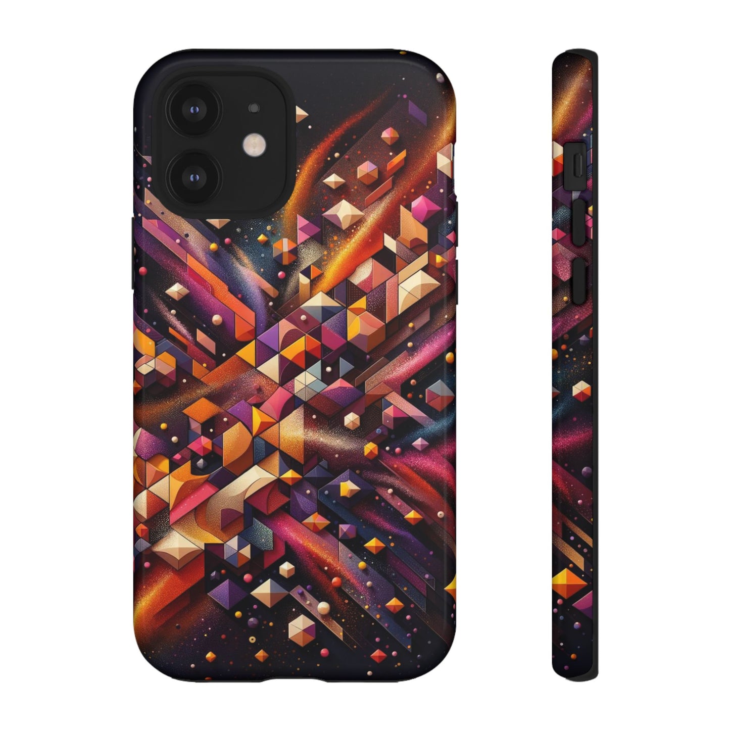 Vibrant Geometric Case | Futuristic Cosmic Art