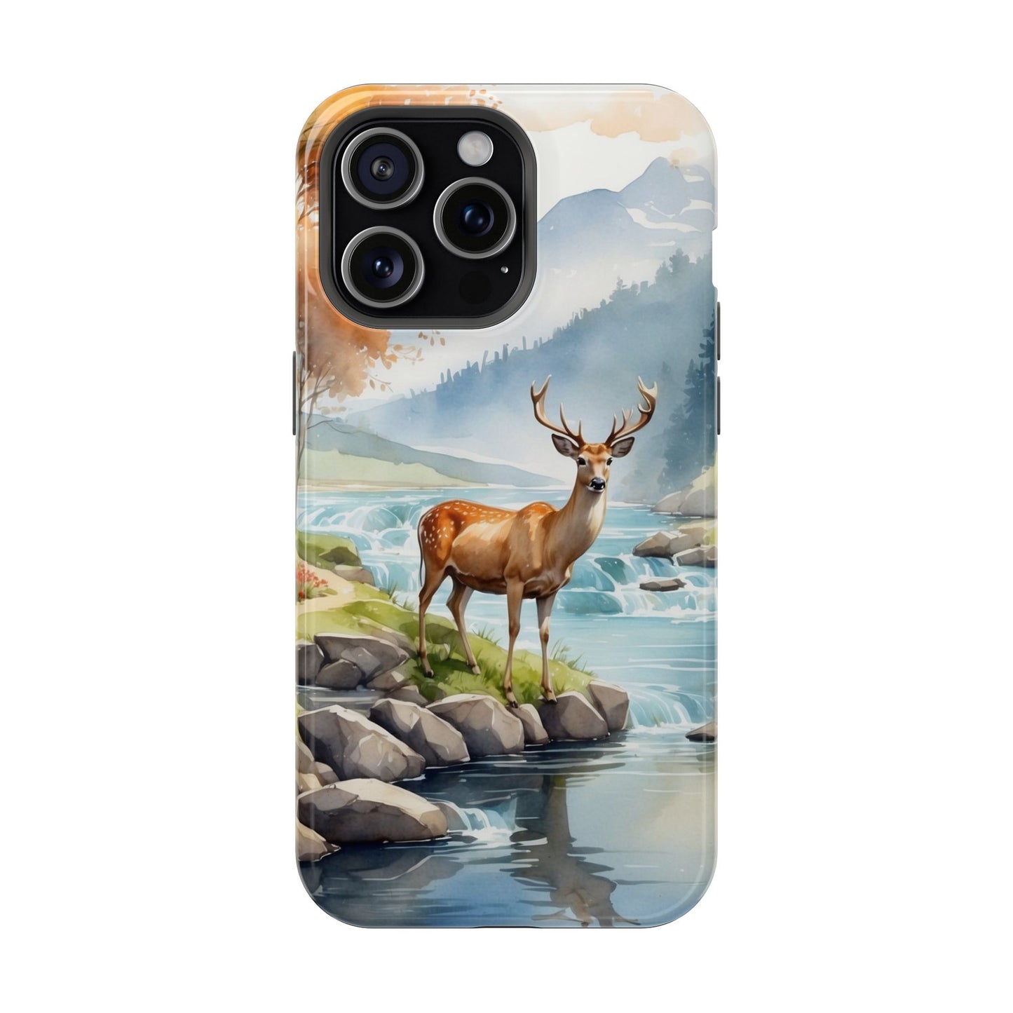 MagSafe-Compatible iPhone Case – Serene Valley Stag