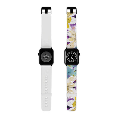 Abstract Floral Watercolor Splash Apple Watch Band