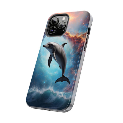 Cosmic Dolphin Space Vibes - iPhone Case