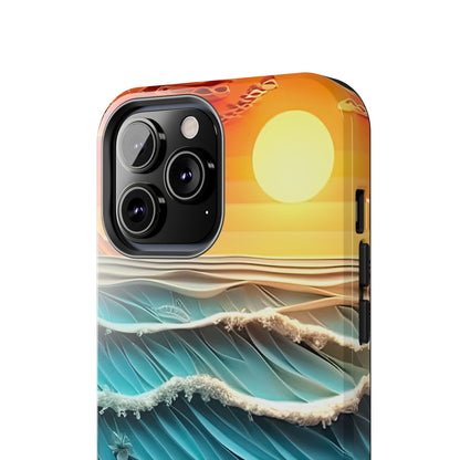 Tropical Sunset Paper Art Ocean – iPhone Series Case