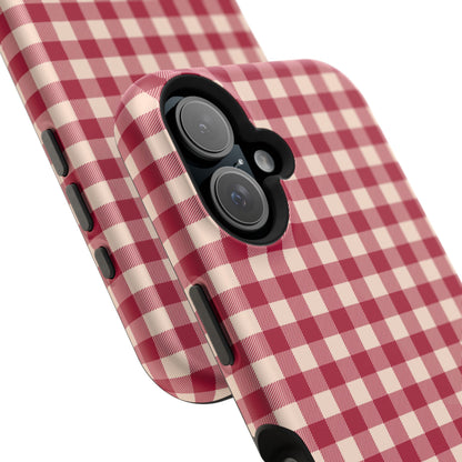 Vintage Red Gingham Check – MagSafe iPhone Case