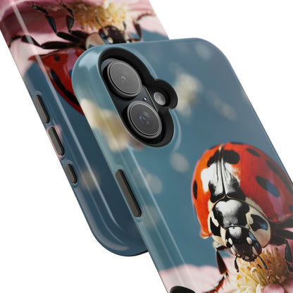 MagSafe iPhone Case: Floral Ladybug Delight