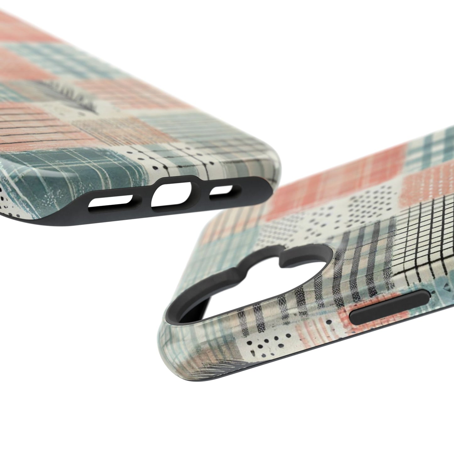 Rustic Patchwork MagSafe iPhone Case | Farmhouse Style & Shockproof