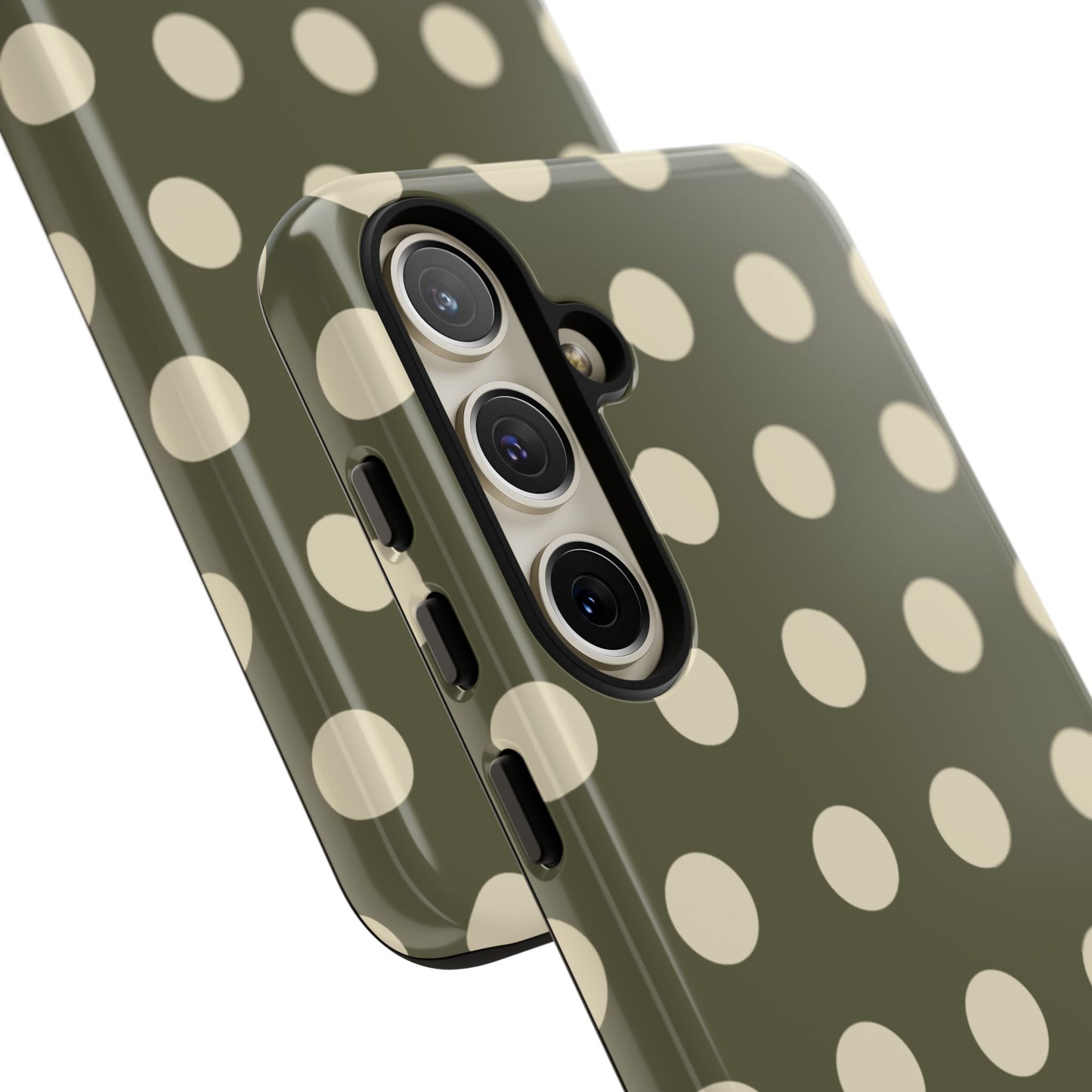 Vintage Green & Cream Polka Dots – Samsung Galaxy Case