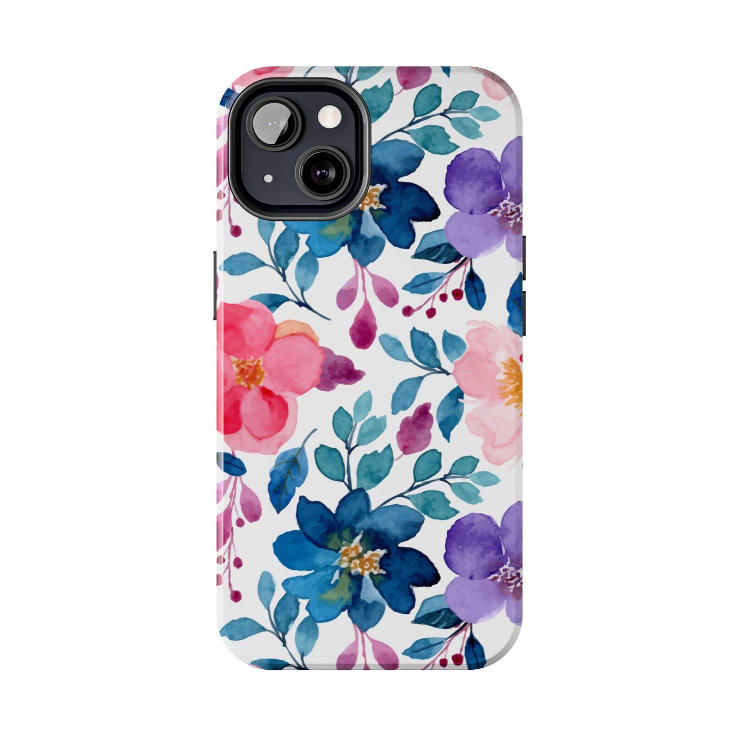 Mystic Bloom – iPhone Case with Elegant Watercolor Floral Design