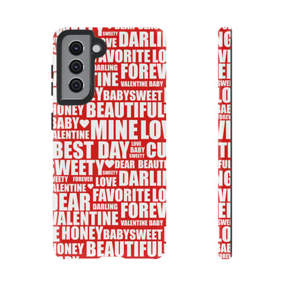 Valentine's Love Typography Samsung Galaxy Case