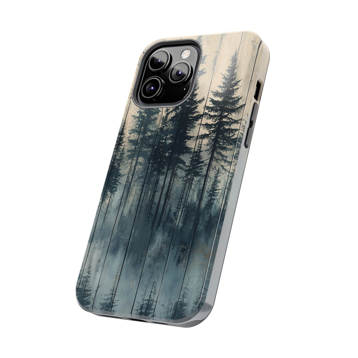 Misty Forest iPhone Case - Rustic Nature-Inspired Protective Cover