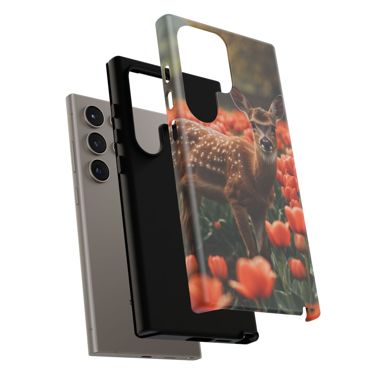 Fawn Among Tulips Samsung Galaxy Case