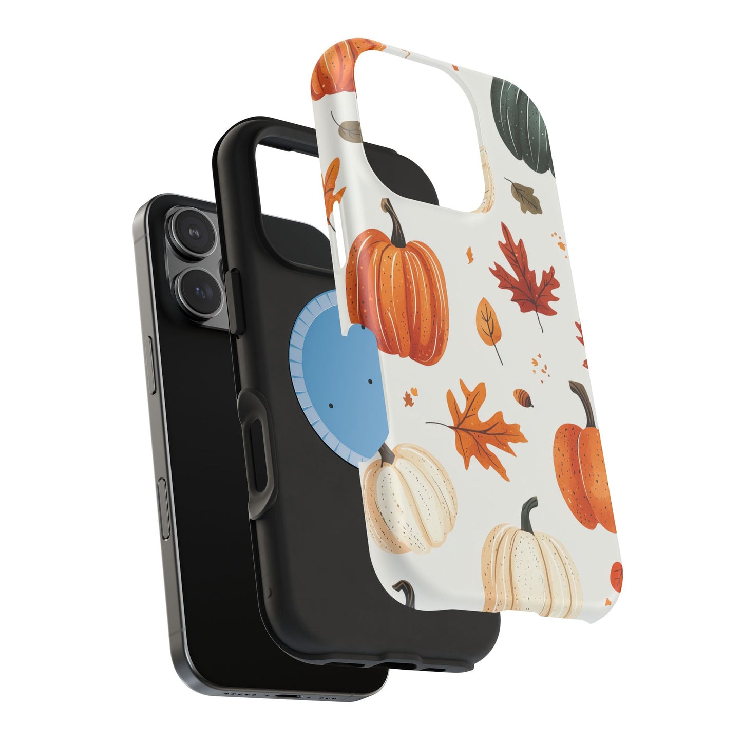 Autumn Pumpkin MagSafe iPhone Case – Fall Leaves and Harvest Design