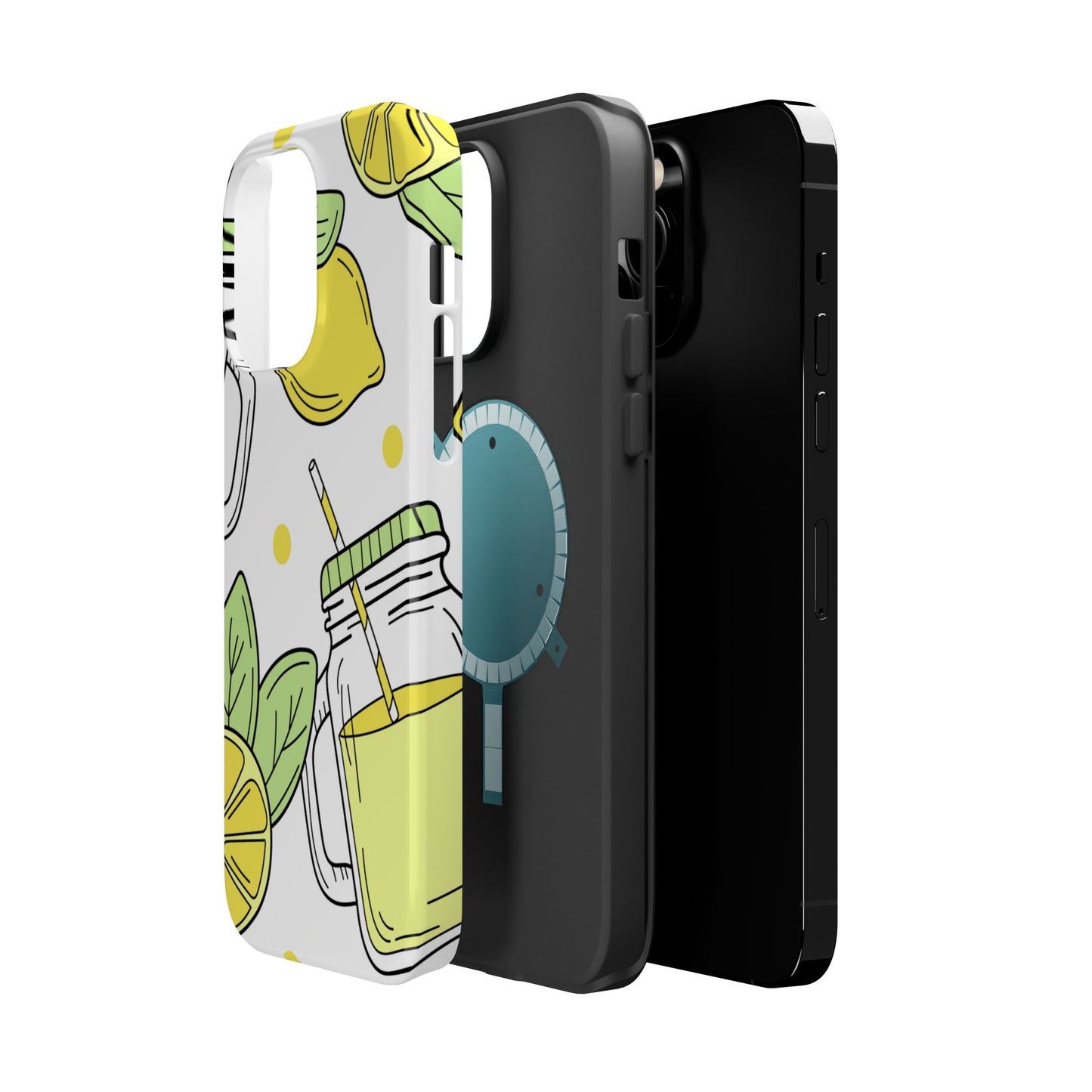 Lemonade Love Tough MagSafe iPhone Case – Fun Lemon Mason Jar Design, Dual-Layer Protection