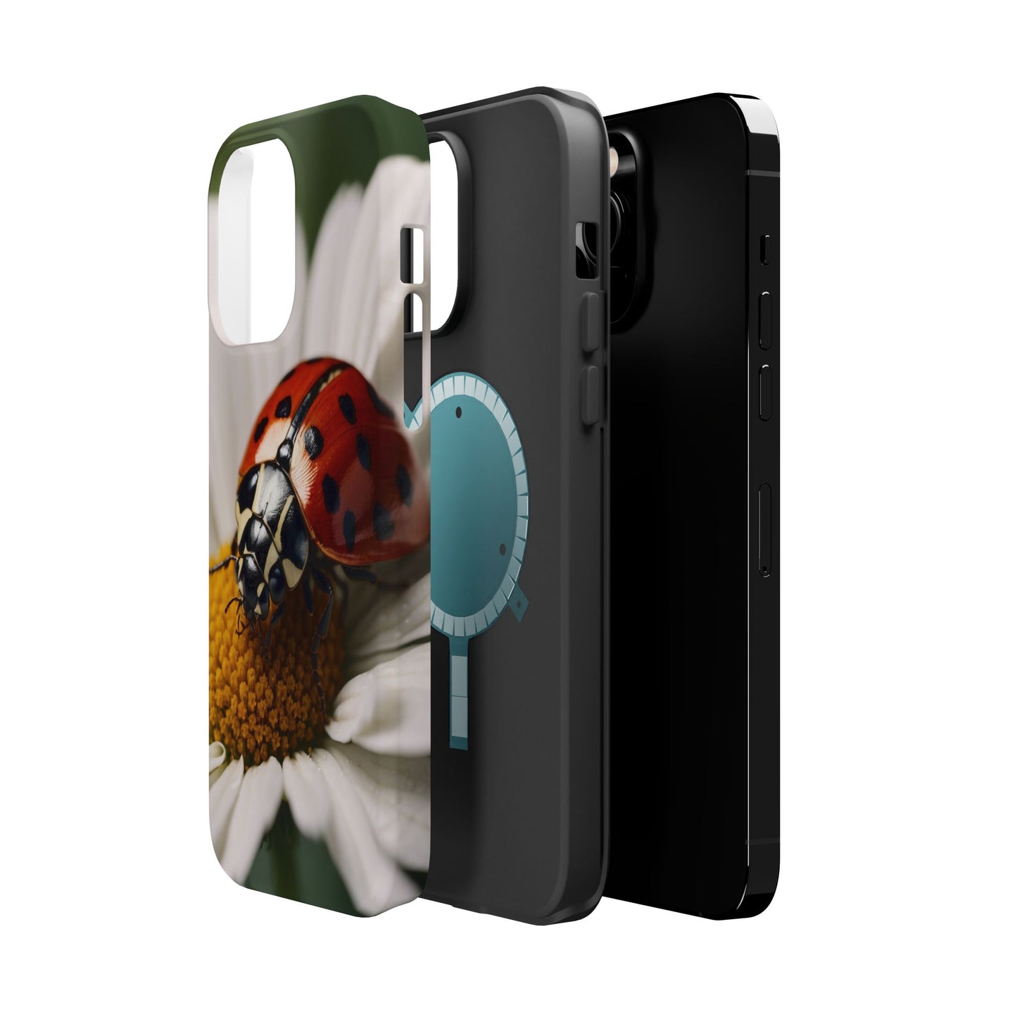 MagSafe iPhone Case: Ladybug on White Daisy