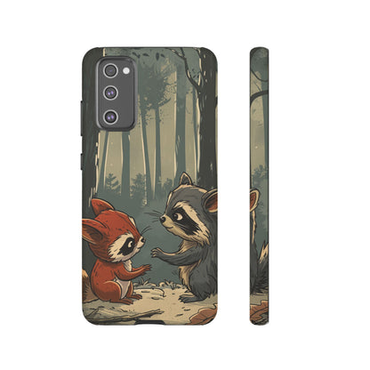 Whimsical Woodland Raccoons Phone Case