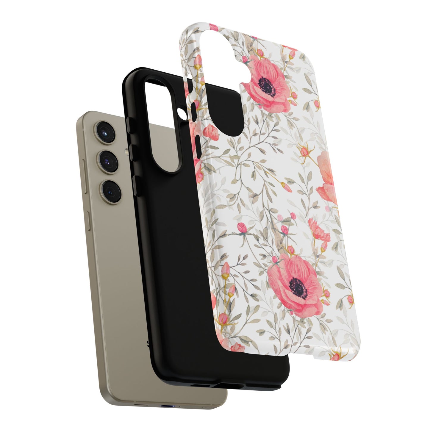 Pink Floral Watercolor Samsung Galaxy Case – Elegant Blossom Design