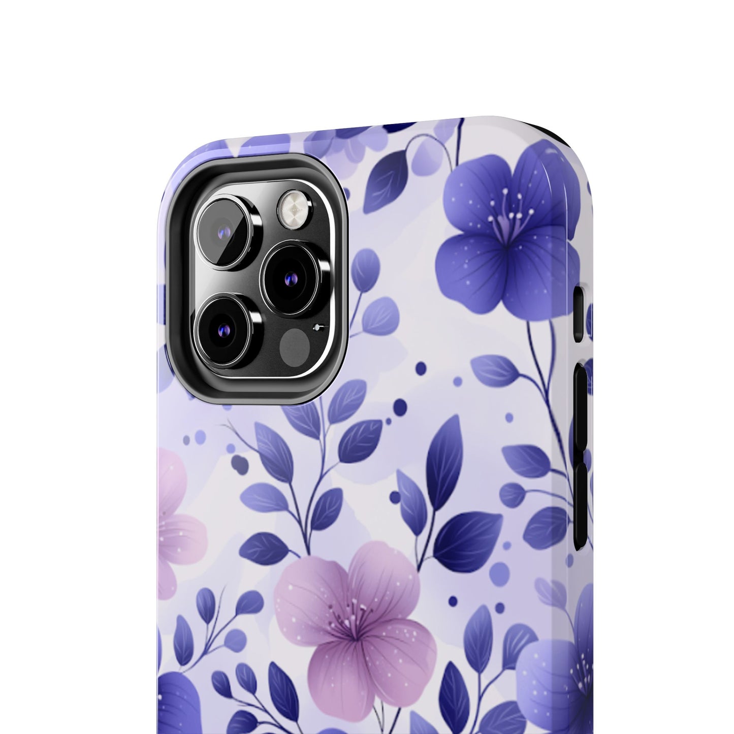 Purple Floral iPhone Case – Durable Protection with Elegant Flower Design - BOGO Cases