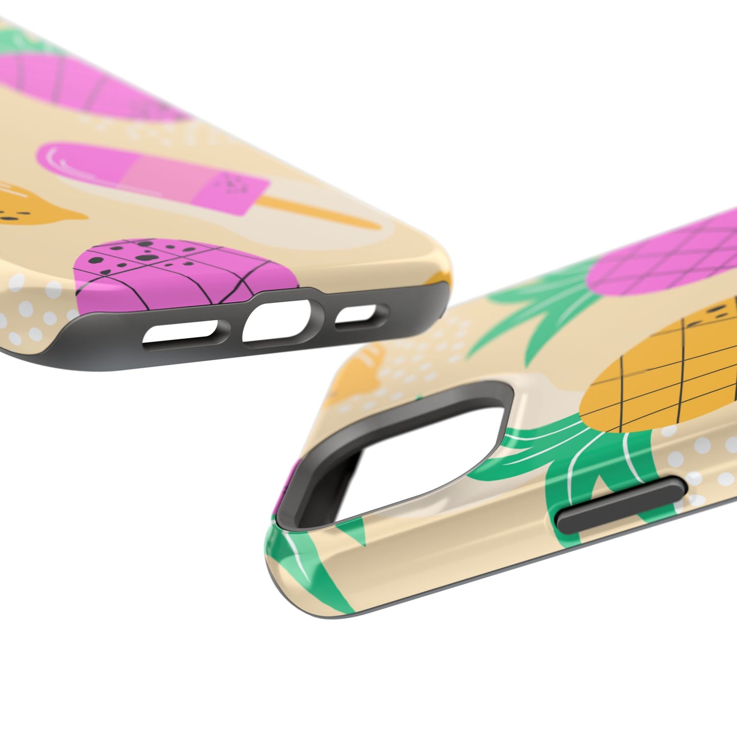 Tropical Pop MagSafe iPhone Case – Fun Pineapple & Lemon Design with Vibrant Summery Colors