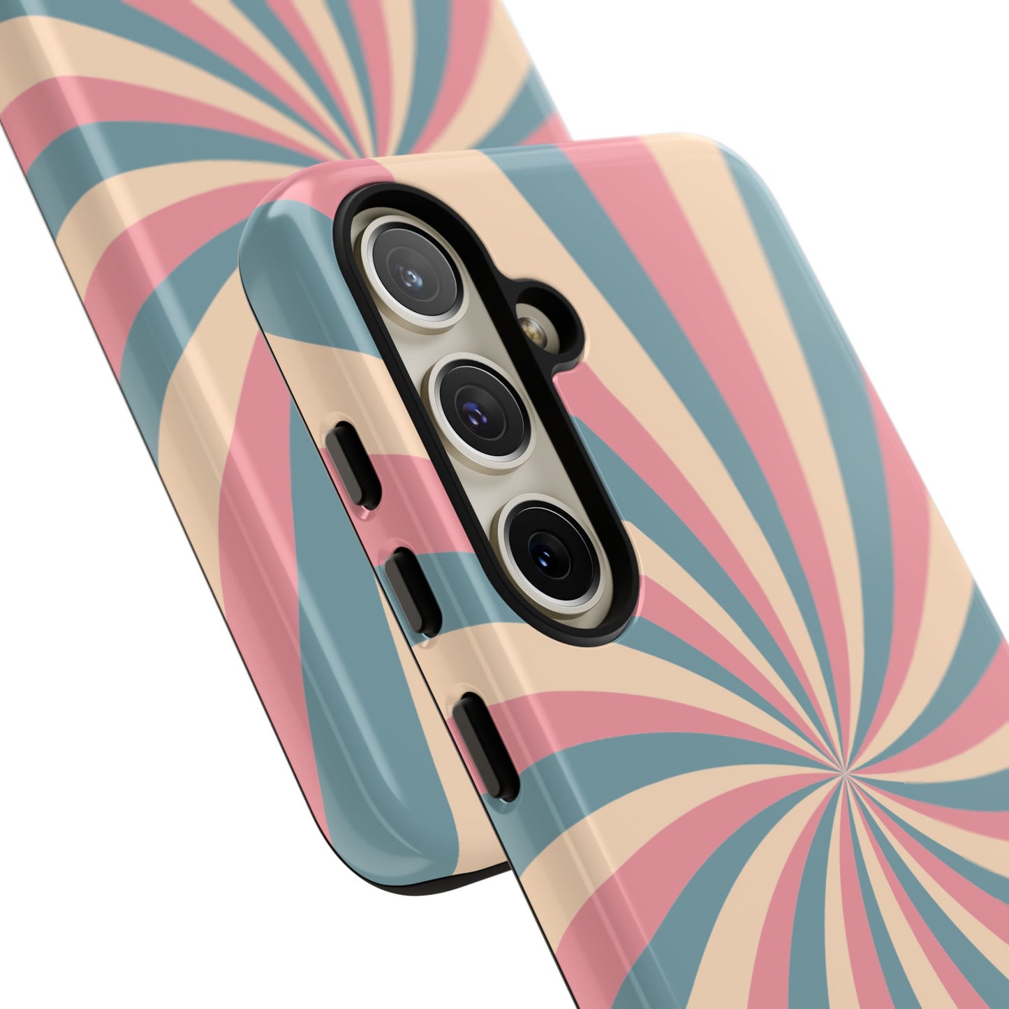 Vintage Pastel Swirl  Samsung Galaxy Case – Dual-Layer Protection with 70s-Inspired Design