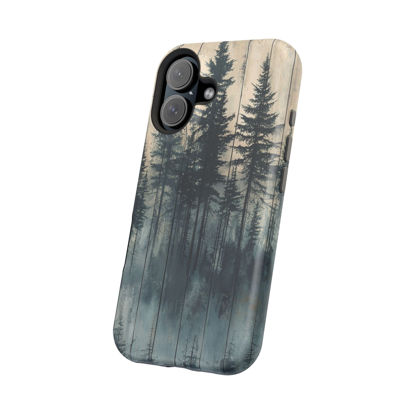 Misty Forest MagSafe iPhone Case - Rustic Nature-Inspired Protective Cover