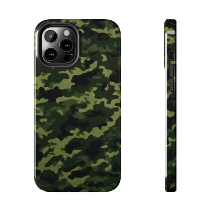 Dark Green Camouflage – iPhone Case, Rugged and Slim Design