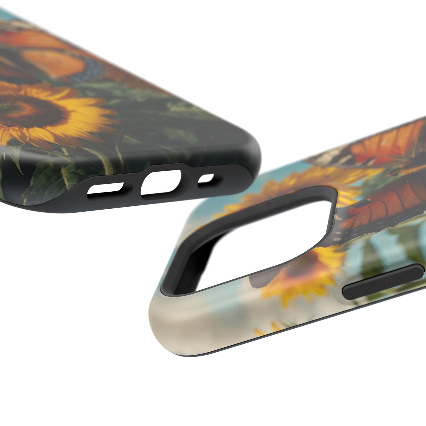 Vibrant Butterfly & Sunflower – MagSafe iPhone Case