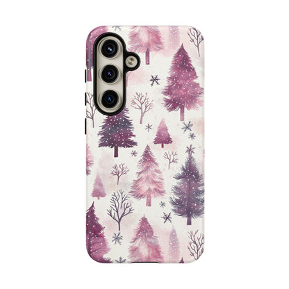 Winter Wonderland Purple Christmas Trees –Samsung Galaxy Series Case