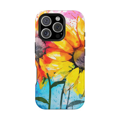 Bold Watercolor Sunflowers - MagSafe iPhone Series Case