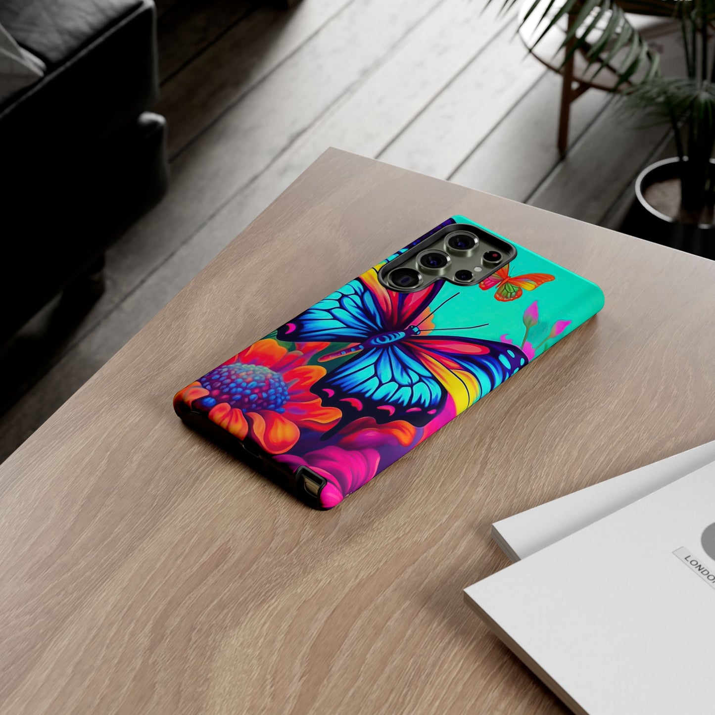 Vivid Butterfly & Floral Burst - Samsung Galaxy Case