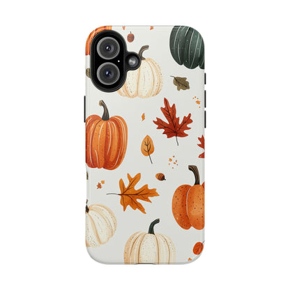 Autumn Pumpkin iPhone Case – Fall Leaves and Harvest Design