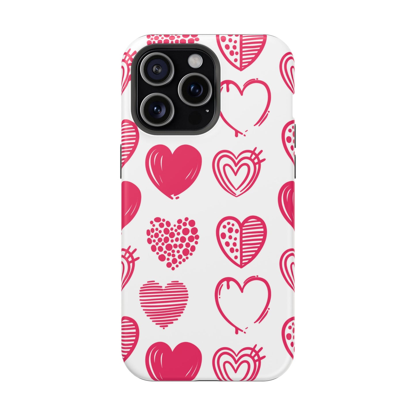 Funky Pink Hearts – MagSafe iPhone Case