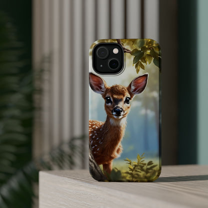 Whimsical Fawn in a Sunlit Forest MagSafe iPhone Case