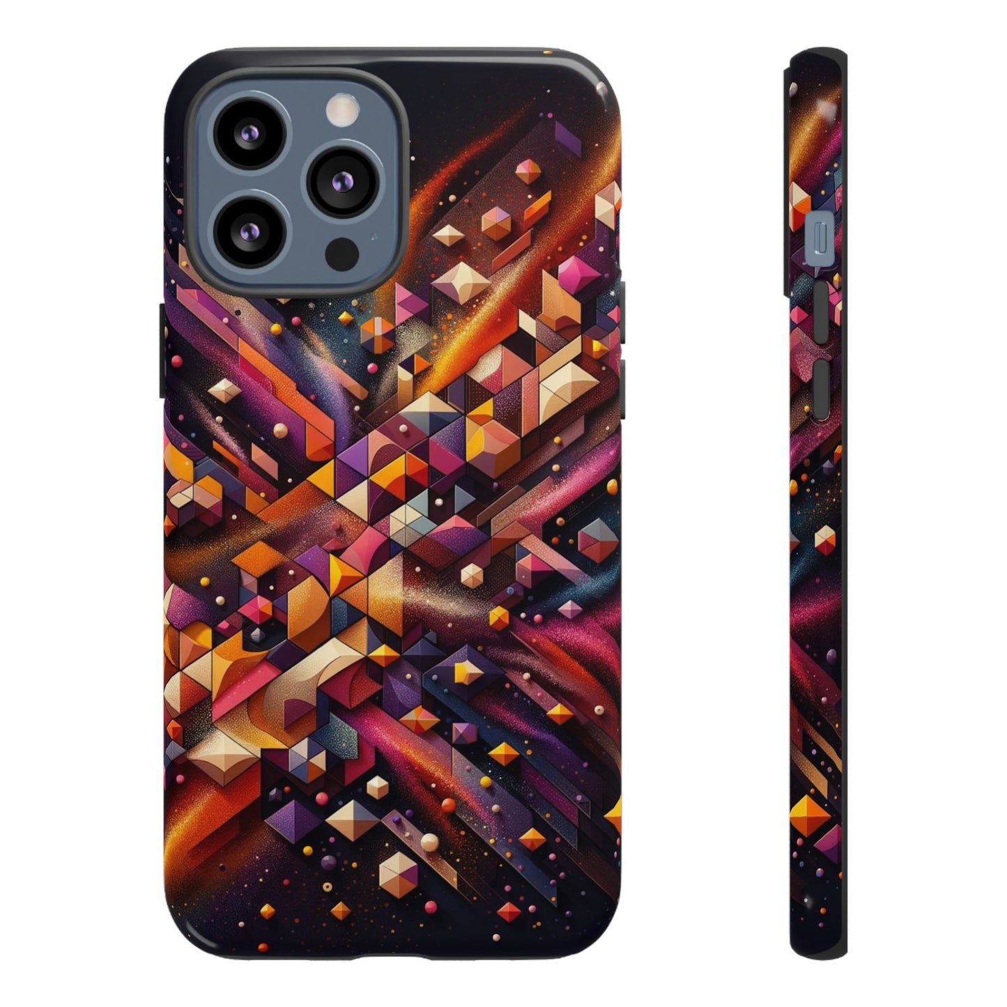 Vibrant Geometric Case | Futuristic Cosmic Art