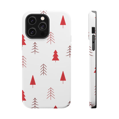 Scandi Red Pine Trees - MagSafe iPhone Series Case