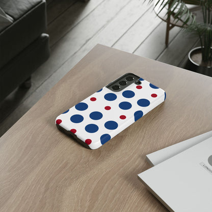 Bold Navy & Red Polka Dot Pattern – Samsung Galaxy Case