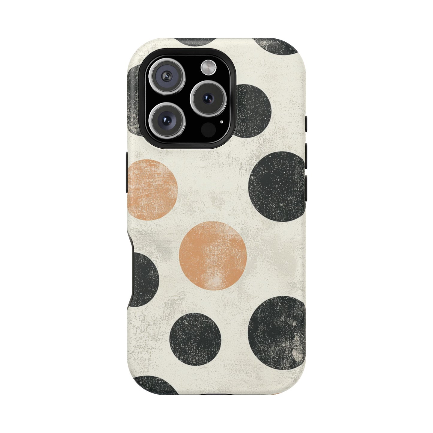 Vintage Polka Dot MagSafe iPhone Case - Retro Abstract Protective Cover