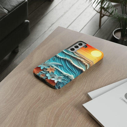 Tropical Sunset Paper Art Ocean – Samsung Galaxy Series Case