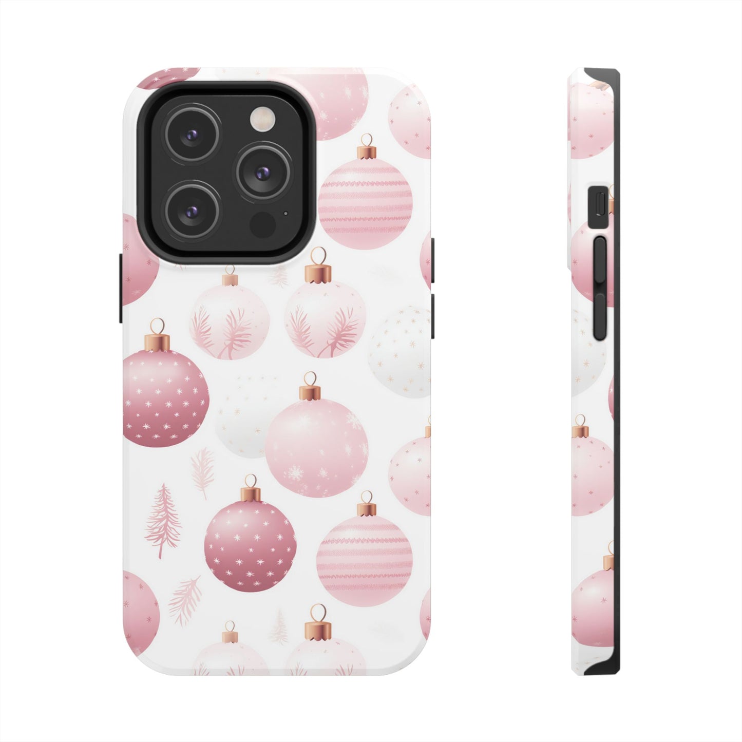 iPhone Case: Merry in Pink – Christmas Balls