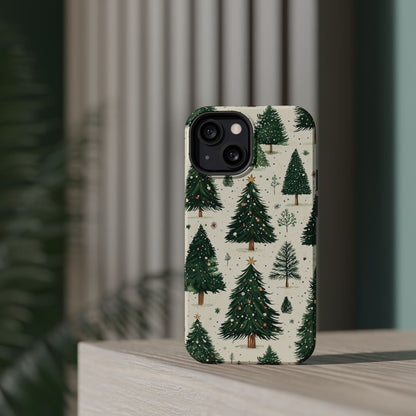 Festive Christmas Tree Forest Pattern – MagSafe iPhone Series Case