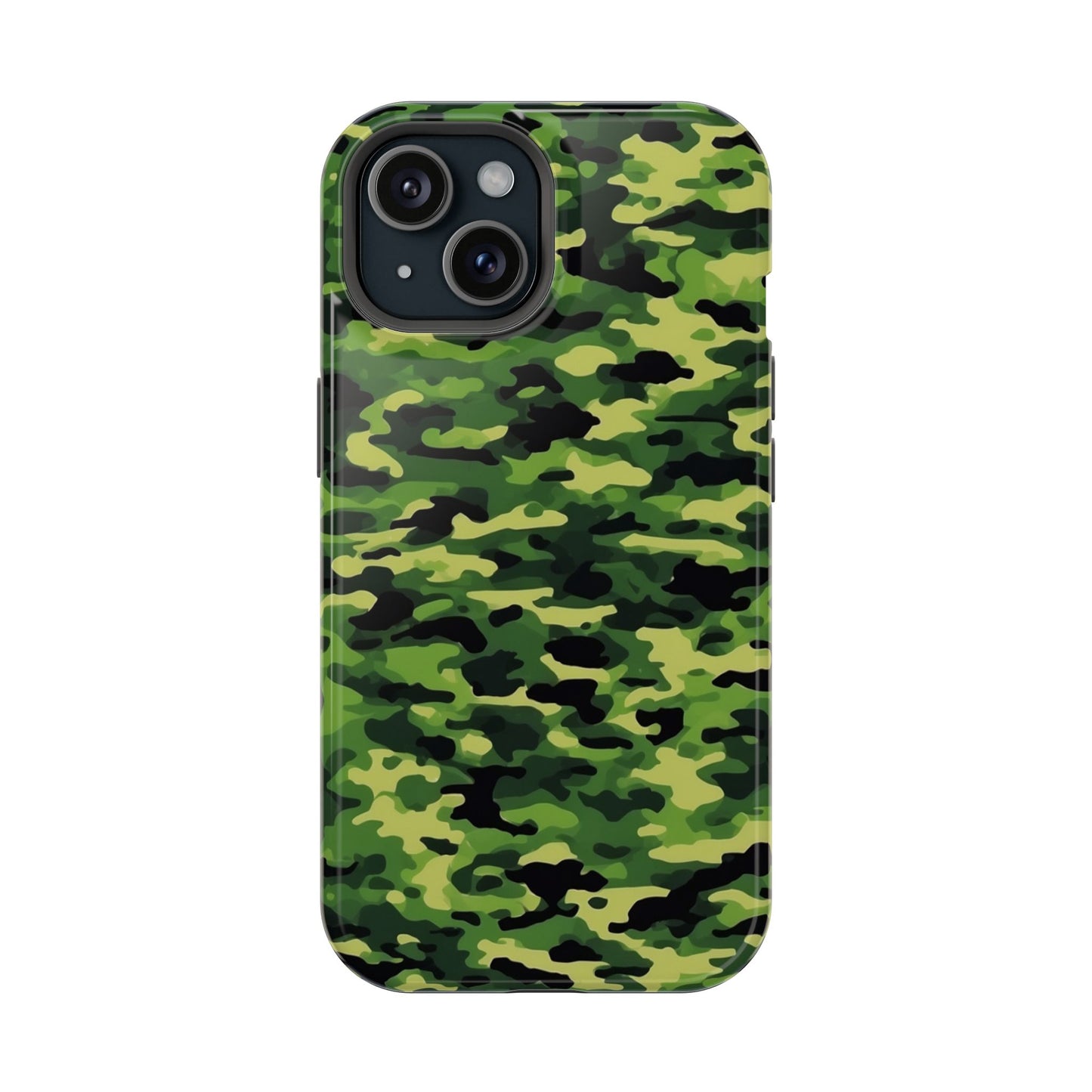 Green Woodland Camouflage – MagSafe iPhone Case, Slim and Shockproof