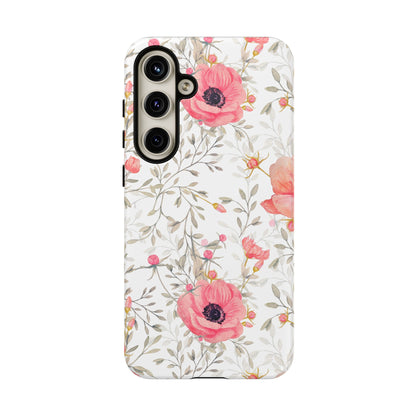 Pink Floral Watercolor Samsung Galaxy Case – Elegant Blossom Design