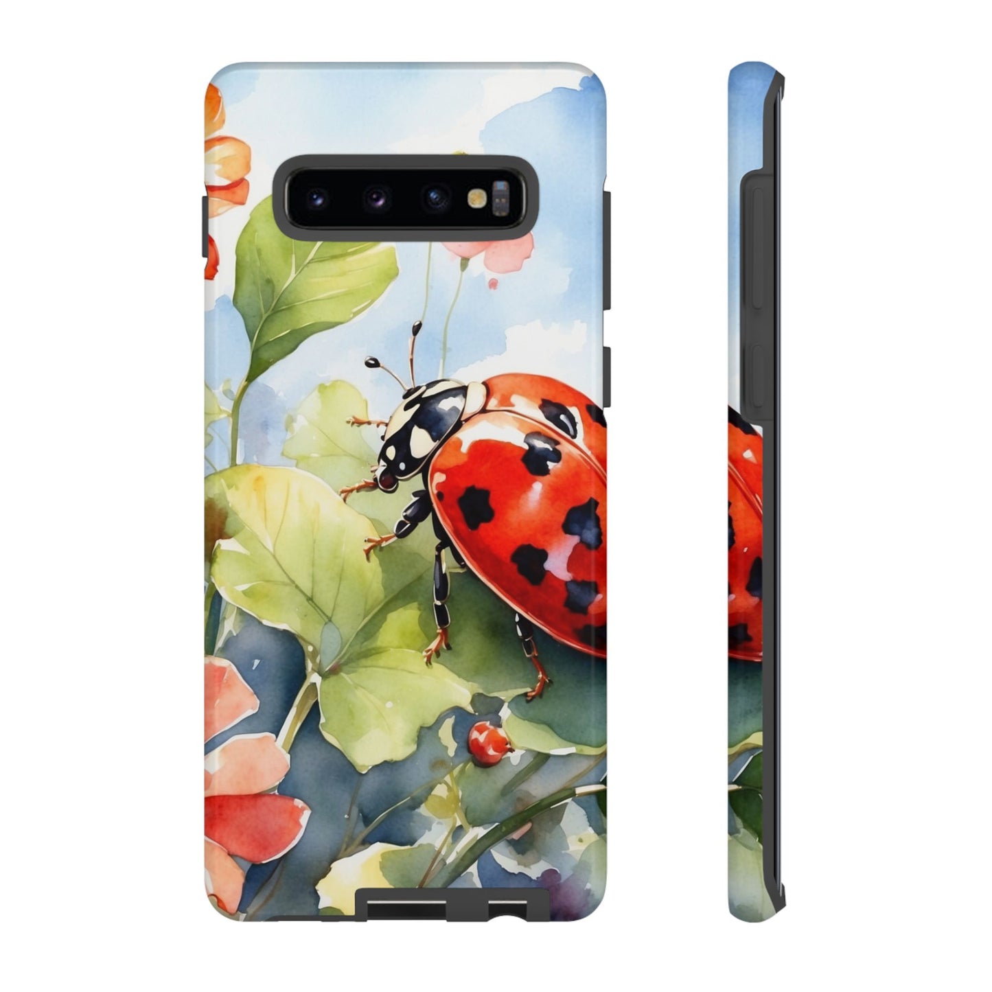 Watercolor Ladybug & Poppy Fields - Samsung Galaxy Case