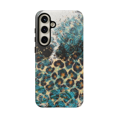 Turquoise Paisley Cowhide Leopard - Samsung Galaxy Series Case