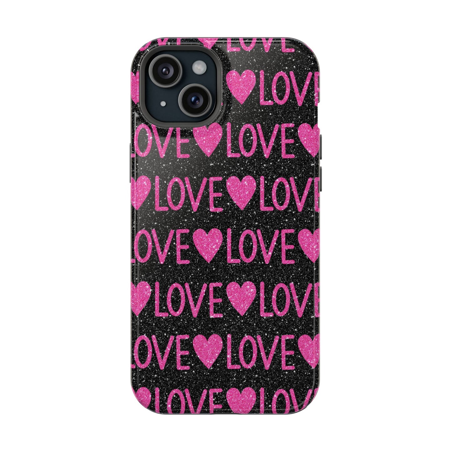 Pink Glitter Love MagSafe Case