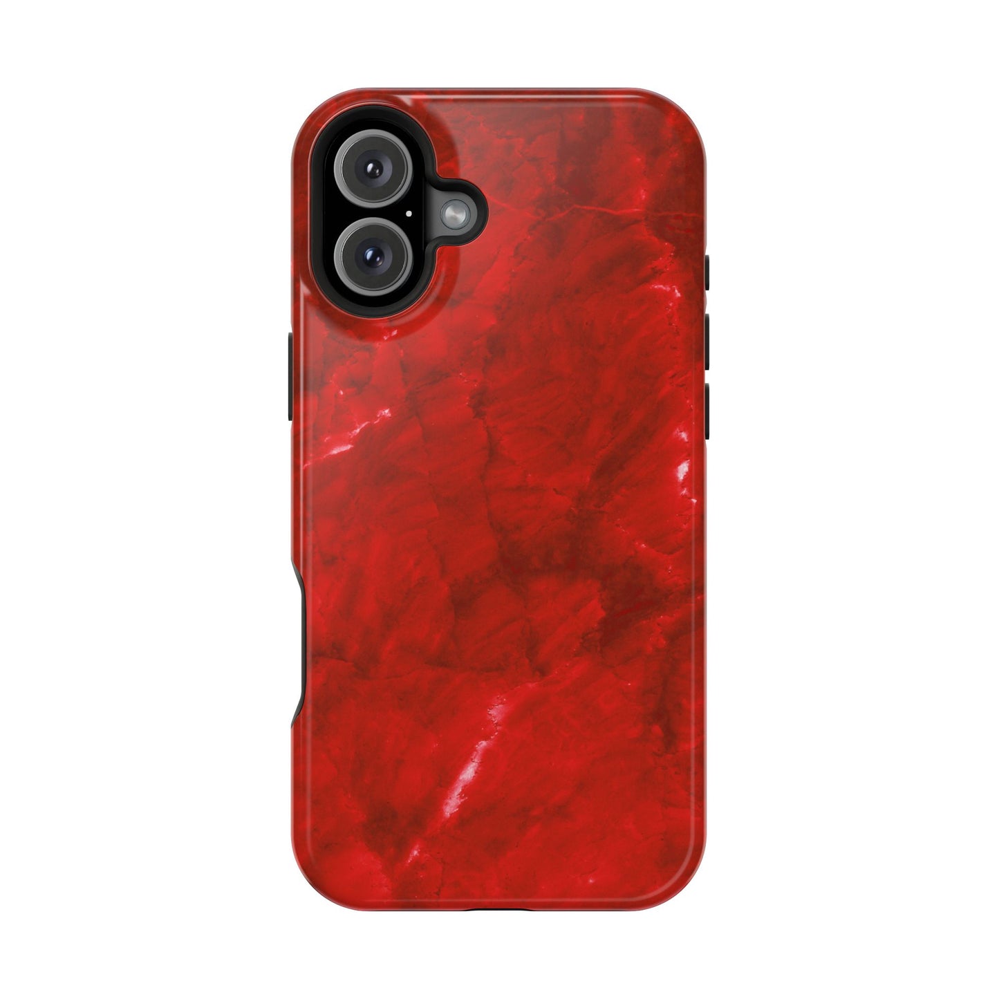 Bold Red Marble MagSafe iPhone Case – Luxe Design Meets Magnetic Precision