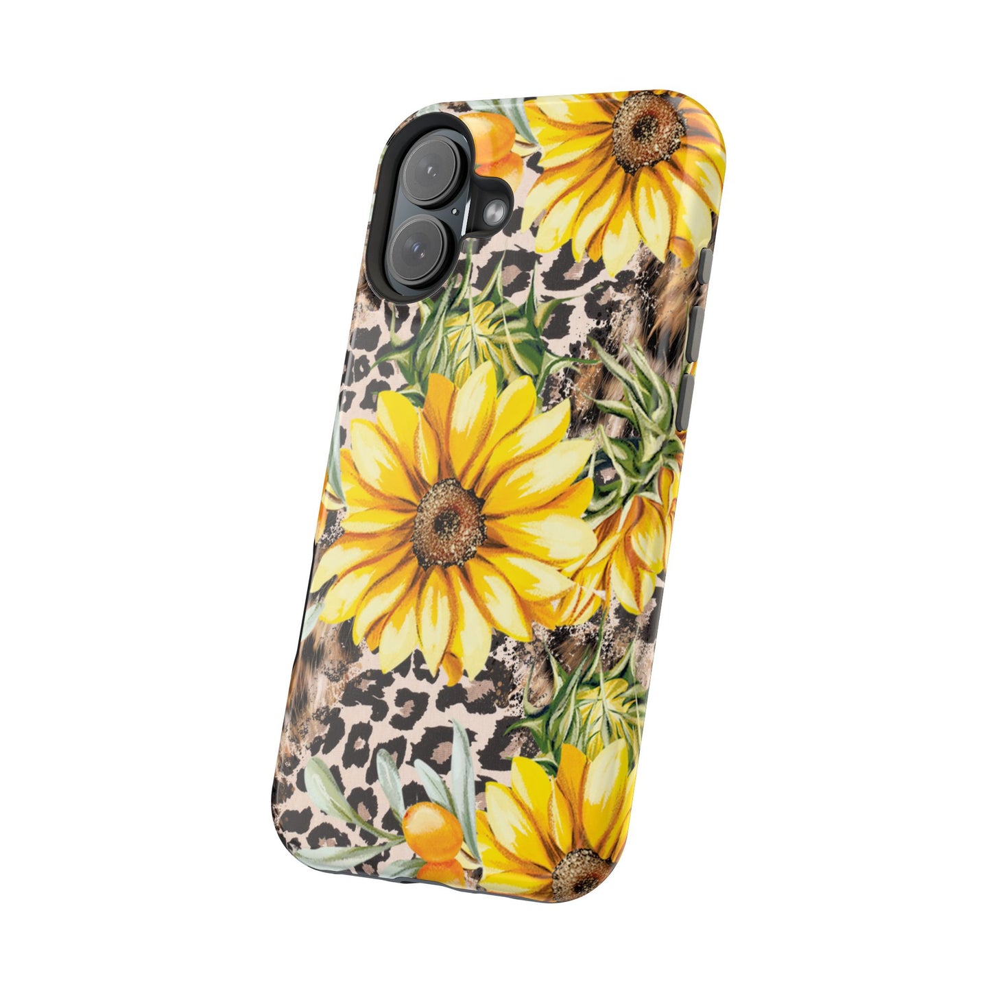 Leopard Sunflower Chic - MagSafe  iPhone Series Case